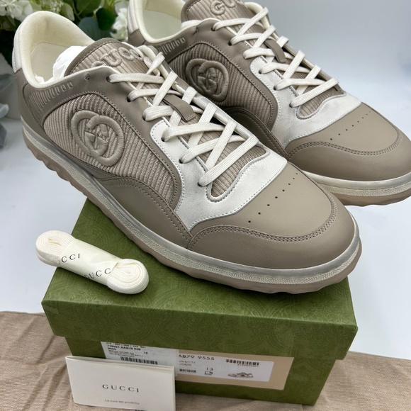Men’s Gucci Mac 80 Dune Color Way low top sneakers size 13 made in Italy - Picture 3 of 11